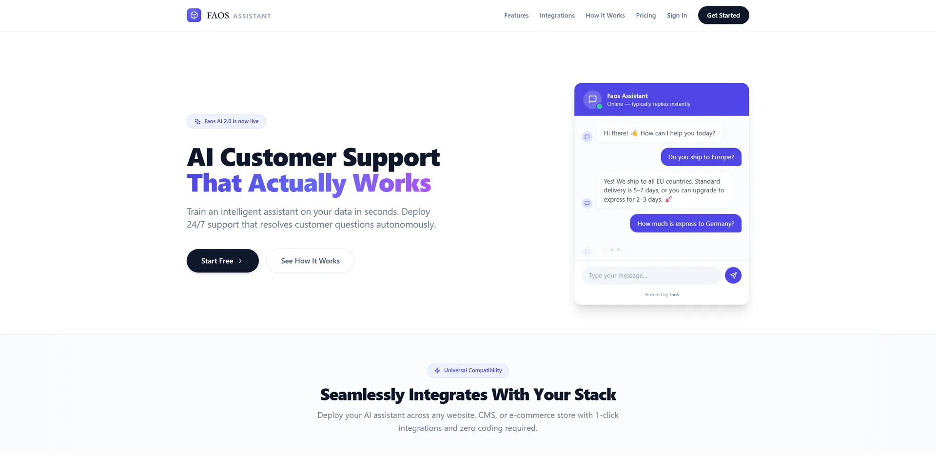 FAOS AI Customer Support